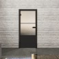 Ganzglastür Loft Schwarzlack 33 Blickdicht