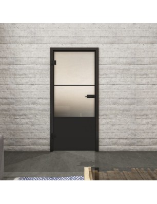 Ganzglastür Loft Schwarzlack 33 Blickdicht-modernes Zuhause