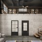 Ganzglastür Loft Schwarzlack 35 Blickdicht