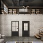 Ganzglastür Loft Schwarzlack 36 Blickdicht