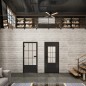 Ganzglastür Loft Schwarzlack 38 Blickdicht