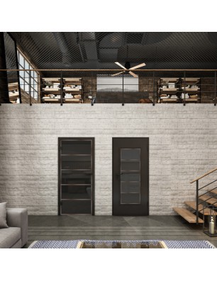 Lichtausschnitt Loft Rosteisen Genietet 01 Auf Grauglas