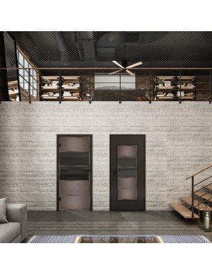Lichtausschnitt Loft Rosteisen Genietet 25 Auf Grauglas