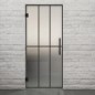 Pendeltür Loft Schwarzlack 12 Blickdicht