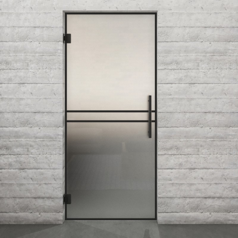 Pendeltür Loft Schwarzlack 18 Blickdicht