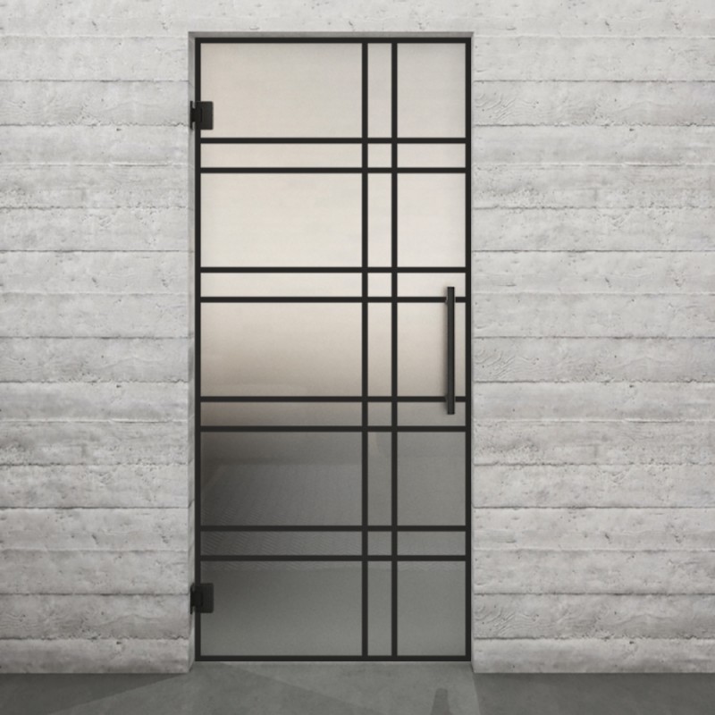 Pendeltür Loft Schwarzlack 19 Blickdicht