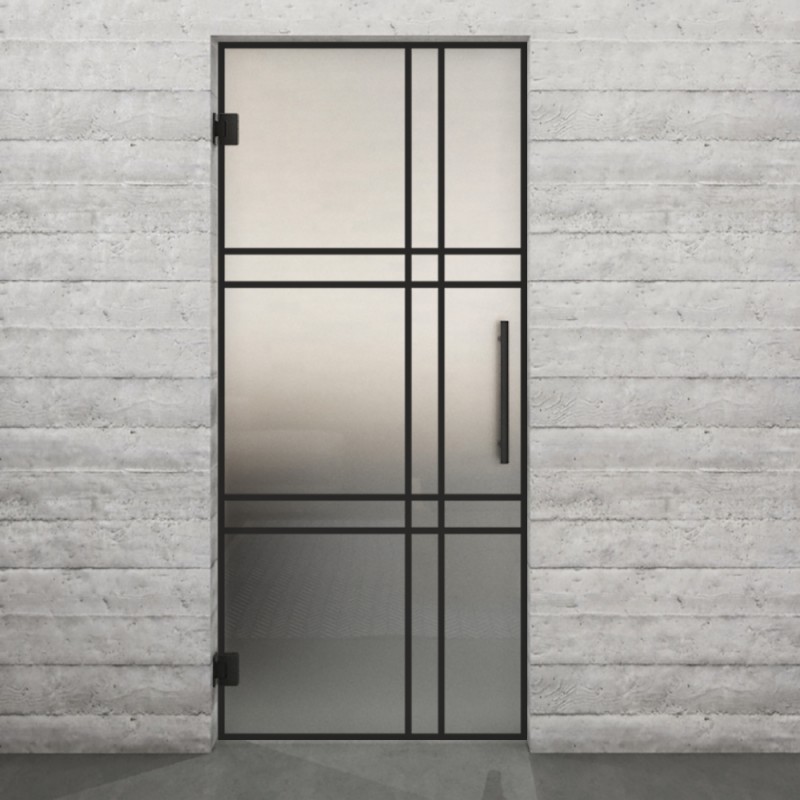 Pendeltür Loft Schwarzlack 20 Blickdicht