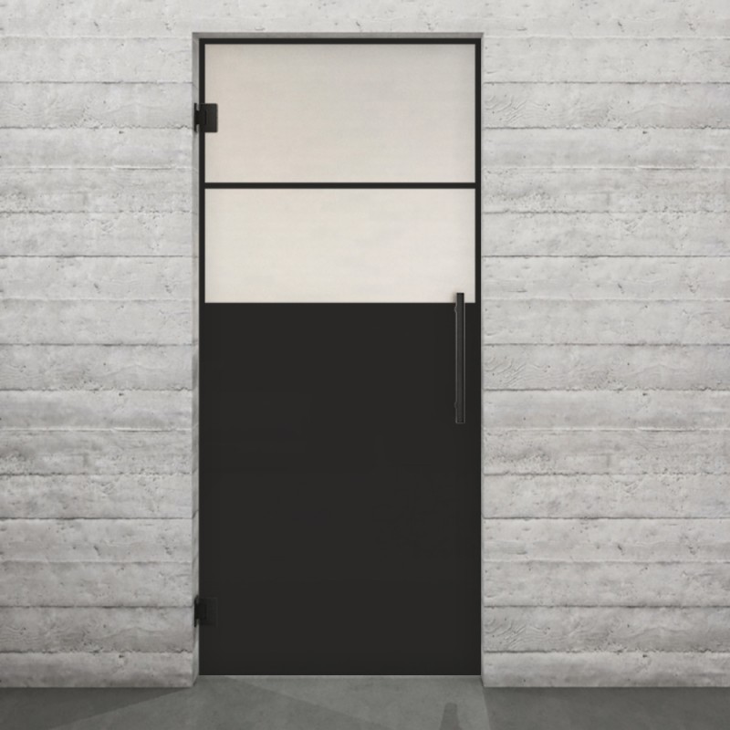 Pendeltür Loft Schwarzlack 22 Blickdicht