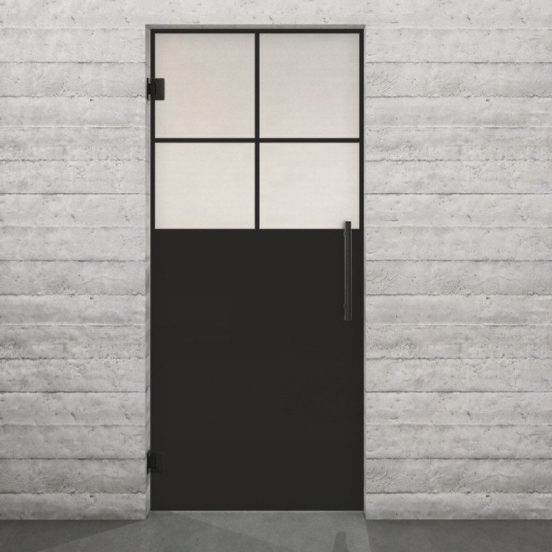 Pendeltür Loft Schwarzlack 23 Blickdicht