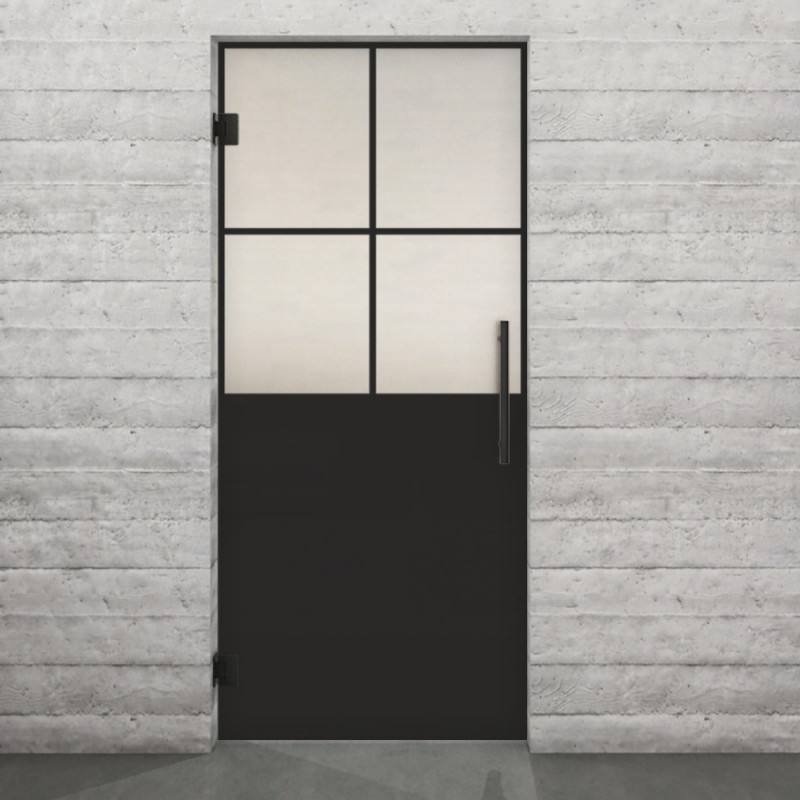 Pendeltür Loft Schwarzlack 24 Blickdicht