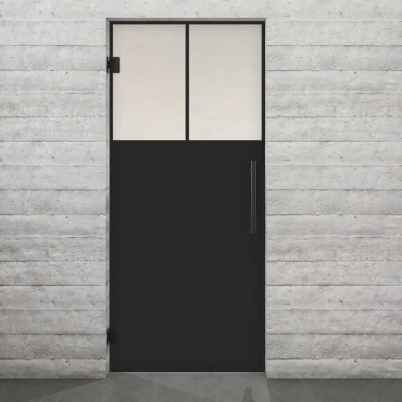 Pendeltür Loft Schwarzlack 25 Blickdicht