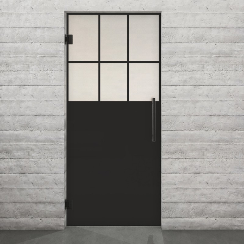 Pendeltür Loft Schwarzlack 27 Blickdicht