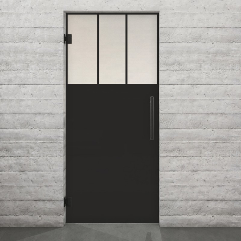 Pendeltür Loft Schwarzlack 29 Blickdicht