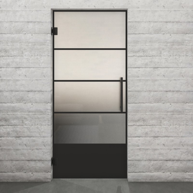 Pendeltür Loft Schwarzlack 31 Blickdicht