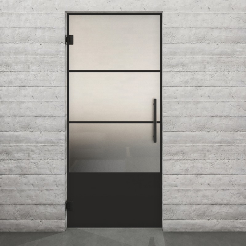 Pendeltür Loft Schwarzlack 32 Blickdicht