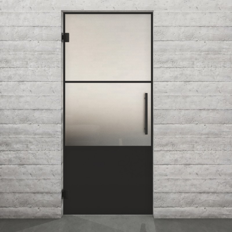 Pendeltür Loft Schwarzlack 33 Blickdicht