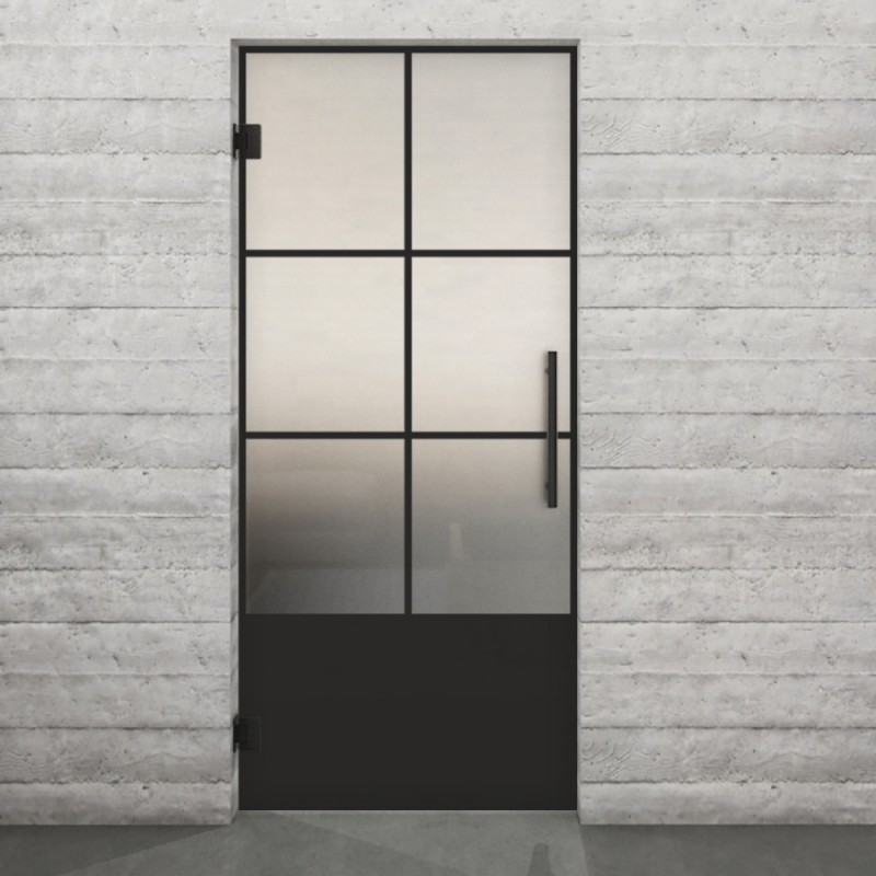 Pendeltür Loft Schwarzlack 35 Blickdicht