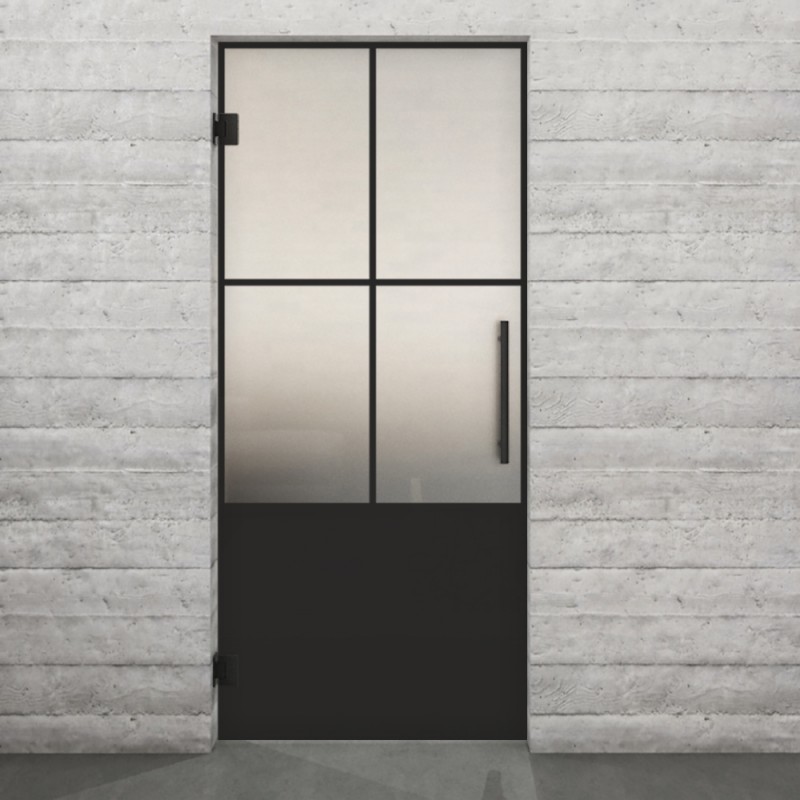 Pendeltür Loft Schwarzlack 36 Blickdicht