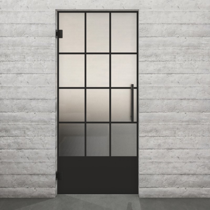 Pendeltür Loft Schwarzlack 37 Blickdicht