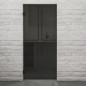 Pendeltür Loft Schwarzlack 15 Auf Grauglas