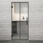 Pendeltür Loft Schwarzlack 08 Auf Klarglas