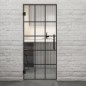 Pendeltür Loft Schwarzlack 09 Auf Klarglas