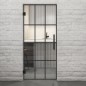 Pendeltür Loft Schwarzlack 10 Auf Klarglas