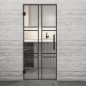 Pendeltür Loft Schwarzlack 14 Auf Klarglas