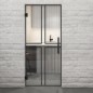 Pendeltür Loft Schwarzlack 15 Auf Klarglas