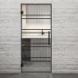 Pendeltür Loft Schwarzlack 16 Auf Klarglas
