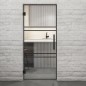 Pendeltür Loft Schwarzlack 17 Auf Klarglas