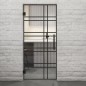 Pendeltür Loft Schwarzlack 19 Auf Klarglas