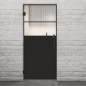 Pendeltür Loft Schwarzlack 22 Auf Klarglas