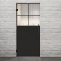 Pendeltür Loft Schwarzlack 23 Auf Klarglas