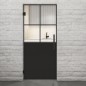 Pendeltür Loft Schwarzlack 24 Auf Klarglas