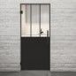 Pendeltür Loft Schwarzlack 30 Auf Klarglas
