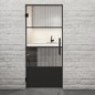 Pendeltür Loft Schwarzlack 32 Auf Klarglas