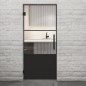 Pendeltür Loft Schwarzlack 33 Auf Klarglas