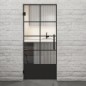 Pendeltür Loft Schwarzlack 34 Auf Klarglas