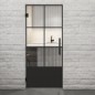 Pendeltür Loft Schwarzlack 35 Auf Klarglas