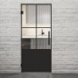 Pendeltür Loft Schwarzlack 36 Auf Klarglas