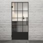 Pendeltür Loft Schwarzlack 37 Auf Klarglas