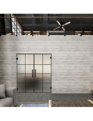 Pendeltür Loft Schwarzlack 06 Blickdicht - modernes Zuhause