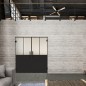 Pendeltür Loft Schwarzlack 26 Blickdicht