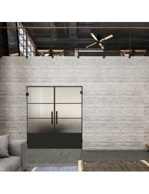 Pendeltür Loft Schwarzlack 32 Blickdicht - modernes Zuhause