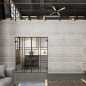 Pendeltür Loft Schwarzlack 14 Auf Klarglas