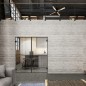Pendeltür Loft Schwarzlack 18 Auf Klarglas
