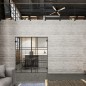 Pendeltür Loft Schwarzlack 20 Auf Klarglas