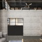 Pendeltür Loft Schwarzlack 22 Auf Klarglas