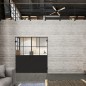 Pendeltür Loft Schwarzlack 24 Auf Klarglas